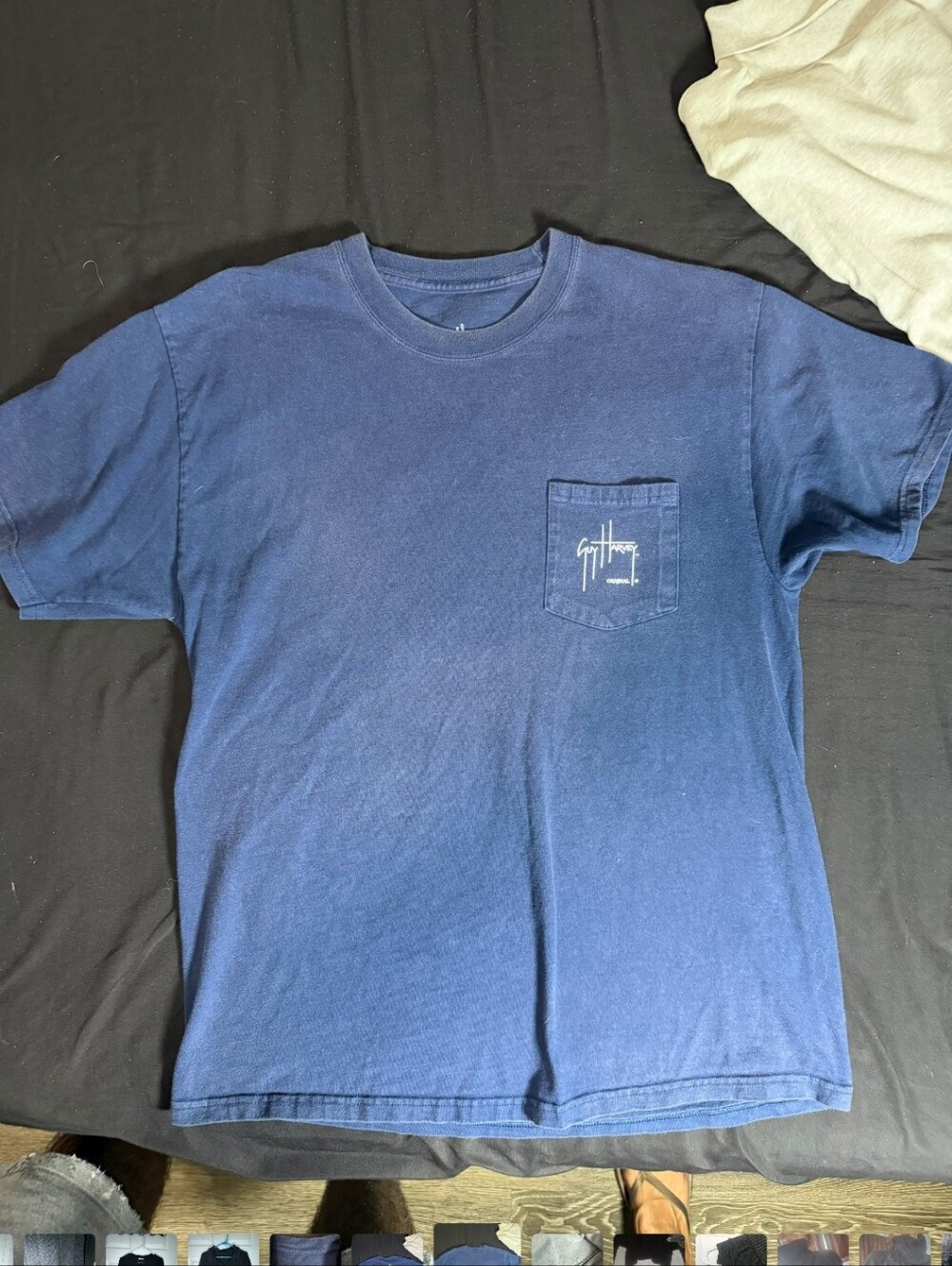 Guy Harvey Short-Sleeve Pocket Tee in Navy Blue